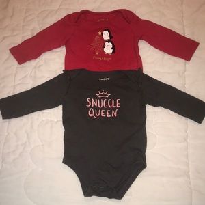 2 Jumping Beans long sleeve onesies